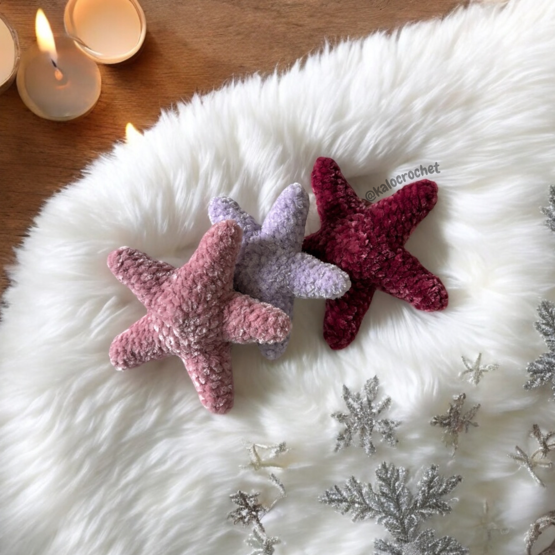 Crochet Sea Stars Trio (faceless)