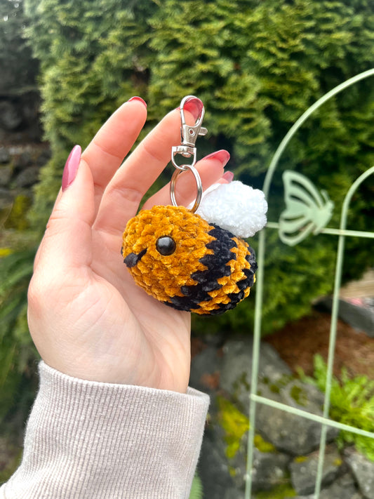 Crochet Bee Keychain